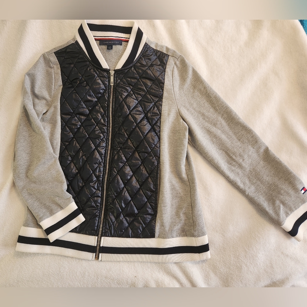 Tommy Hilfiger Women's Lush Life Casual Quilted Bomber Jacket Size Large